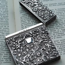 Load image into Gallery viewer, Antique Georgian Solid Silver Card Case with Gorgeous Decorations - Joseph Willmore 1836
