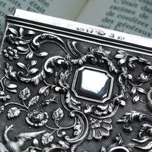 Load image into Gallery viewer, Antique Georgian Solid Silver Card Case with Gorgeous Decorations - Joseph Willmore 1836
