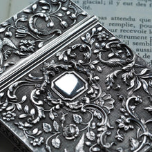Load image into Gallery viewer, Antique Georgian Solid Silver Card Case with Gorgeous Decorations - Joseph Willmore 1836

