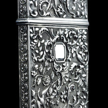 Load image into Gallery viewer, Antique Georgian Solid Silver Card Case with Gorgeous Decorations - Joseph Willmore 1836

