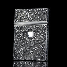 Load image into Gallery viewer, Antique Georgian Solid Silver Card Case with Gorgeous Decorations - Joseph Willmore 1836
