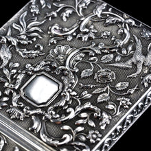 Load image into Gallery viewer, Antique Georgian Solid Silver Card Case with Gorgeous Decorations - Joseph Willmore 1836
