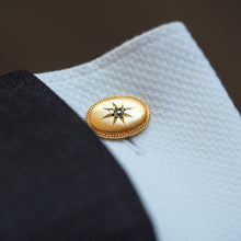 Load image into Gallery viewer, Antique Victorian Diamond &amp; 14ct Gold Star Cufflinks - c.1880
