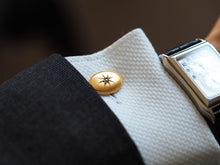 Load image into Gallery viewer, Antique Victorian Diamond &amp; 14ct Gold Star Cufflinks - c.1880
