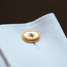 Load image into Gallery viewer, Antique Victorian Diamond &amp; 14ct Gold Star Cufflinks - c.1880
