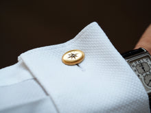 Load image into Gallery viewer, Antique Victorian Diamond &amp; 14ct Gold Star Cufflinks - c.1880
