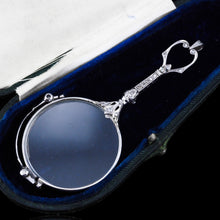 Load image into Gallery viewer, Antique Platinum Diamond Lorgnette Art Deco Opera Glasses - c.1920
