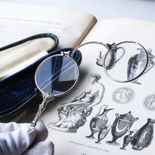 Load image into Gallery viewer, Antique Platinum Diamond Lorgnette Art Deco Opera Glasses - c.1920
