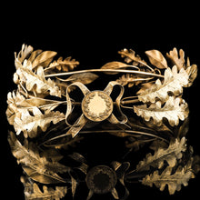 Load image into Gallery viewer, Antique Solid Silver Gilt Crown Foliate Wreath with Laurel/Acorn Leaves - 19th Century
