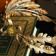 Load image into Gallery viewer, Antique Solid Silver Gilt Crown Foliate Wreath with Laurel/Acorn Leaves - 19th Century
