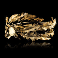 Load image into Gallery viewer, Antique Solid Silver Gilt Crown Foliate Wreath with Laurel/Acorn Leaves - 19th Century
