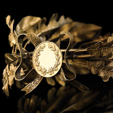 Load image into Gallery viewer, Antique Solid Silver Gilt Crown Foliate Wreath with Laurel/Acorn Leaves - 19th Century
