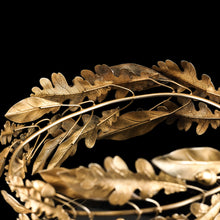 Load image into Gallery viewer, Antique Solid Silver Gilt Crown Foliate Wreath with Laurel/Acorn Leaves - 19th Century
