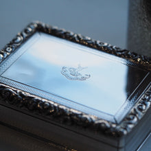Load image into Gallery viewer, Antique Georgian Solid Silver Large Table Snuff Box Floral Chased Border - Joseph Willmore 1832
