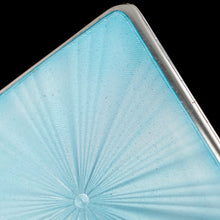 Load image into Gallery viewer, Antique Sterling Silver Guilloche Enamel Cigarette Case with Blue Sunburst Top - William Neale &amp; Son Ltd 1913
