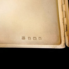 Load image into Gallery viewer, Antique Sterling Silver Guilloche Enamel Cigarette Case with Blue Sunburst Top - William Neale &amp; Son Ltd 1913

