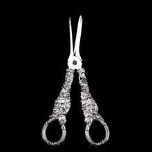 Load image into Gallery viewer, Magnificent Antique Georgian Solid Silver Grape Scissors/Shears with Figural Bacchanalia Masks - London c.1830
