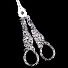 Load image into Gallery viewer, Magnificent Antique Georgian Solid Silver Grape Scissors/Shears with Figural Bacchanalia Masks - London c.1830
