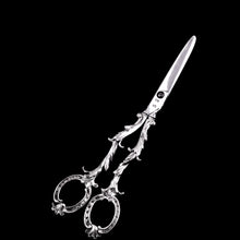 Load image into Gallery viewer, Antique Victorian Solid Silver Scissors/Grape Shears Cast Acanthus Design - Francis Higgins 1846
