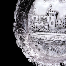 Load image into Gallery viewer, Antique Solid Sterling Silver &#39;Castle Top&#39; Dish/Pin Tray, Windsor Castle - Taylor &amp; Perry 1843

