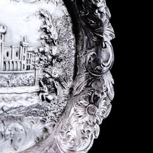 Load image into Gallery viewer, Antique Solid Sterling Silver &#39;Castle Top&#39; Dish/Pin Tray, Windsor Castle - Taylor &amp; Perry 1843

