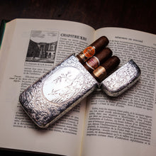 Load image into Gallery viewer, Antique Victorian Solid Silver Cigar Cheroot Case - Nathaniel Mills 1853
