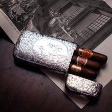 Load image into Gallery viewer, Antique Victorian Solid Silver Cigar Cheroot Case - Nathaniel Mills 1853
