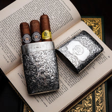 Load image into Gallery viewer, A Magnificent Victorian Solid Sterling Silver Cigar Cheroot Case - Nathaniel Mills 1841

