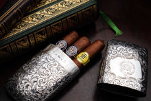 Load image into Gallery viewer, A Magnificent Victorian Solid Sterling Silver Cigar Cheroot Case - Nathaniel Mills 1841

