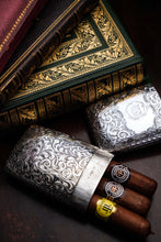 Load image into Gallery viewer, A Magnificent Victorian Solid Sterling Silver Cigar Cheroot Case - Nathaniel Mills 1841
