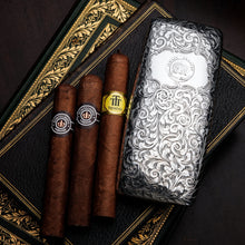 Load image into Gallery viewer, A Magnificent Victorian Solid Sterling Silver Cigar Cheroot Case - Nathaniel Mills 1841
