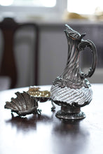 Load image into Gallery viewer, Antique French Solid Silver Ewer Glass Mounted, Rococo Shell Design - Lancon, Paris c.1880
