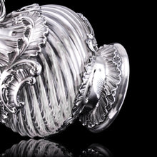 Load image into Gallery viewer, Antique French Solid Silver Ewer Glass Mounted, Rococo Shell Design - Lancon, Paris c.1880
