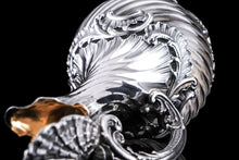 Load image into Gallery viewer, Antique French Solid Silver Ewer Glass Mounted, Rococo Shell Design - Lancon, Paris c.1880
