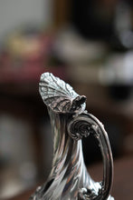 Load image into Gallery viewer, Antique French Solid Silver Ewer Glass Mounted, Rococo Shell Design - Lancon, Paris c.1880
