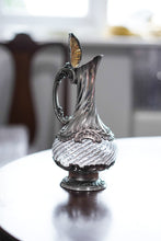 Load image into Gallery viewer, Antique French Solid Silver Ewer Glass Mounted, Rococo Shell Design - Lancon, Paris c.1880
