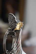 Load image into Gallery viewer, Antique French Solid Silver Ewer Glass Mounted, Rococo Shell Design - Lancon, Paris c.1880
