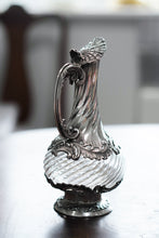 Load image into Gallery viewer, Antique French Solid Silver Ewer Glass Mounted, Rococo Shell Design - Lancon, Paris c.1880

