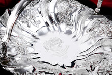 Load image into Gallery viewer, A Magnificent Large Georgian Solid Silver Basket with Floral Motifs (1kg+) - Joseph &amp; John Angell 1835
