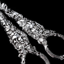 Load image into Gallery viewer, Magnificent Antique Georgian Solid Silver Grape Scissors/Shears with Figural Bacchanalia Masks - London c.1830
