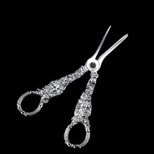 Load image into Gallery viewer, Magnificent Antique Georgian Solid Silver Grape Scissors/Shears with Figural Bacchanalia Masks - London c.1830
