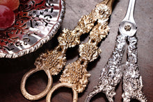Load image into Gallery viewer, Magnificent Antique Georgian Solid Silver Grape Scissors/Shears with Figural Bacchanalia Masks - London c.1830

