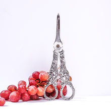 Load image into Gallery viewer, Magnificent Antique Georgian Solid Silver Grape Scissors/Shears with Figural Bacchanalia Masks - London c.1830
