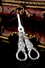 Load image into Gallery viewer, Magnificent Antique Georgian Solid Silver Grape Scissors/Shears with Figural Bacchanalia Masks - London c.1830
