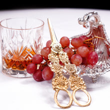Load image into Gallery viewer, Antique Georgian Solid Silver Gilt Grape Shears/Scissors with Magnificent Vines - London 1830
