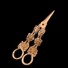 Load image into Gallery viewer, Antique Georgian Solid Silver Gilt Grape Shears/Scissors with Magnificent Vines - London 1830
