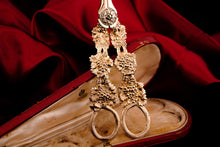 Load image into Gallery viewer, Antique Georgian Solid Silver Gilt Grape Shears/Scissors with Magnificent Vines - London 1830
