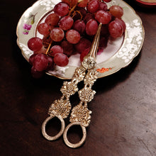 Load image into Gallery viewer, Antique Georgian Solid Silver Gilt Grape Shears/Scissors with Magnificent Vines - London 1830
