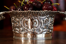 Load image into Gallery viewer, Antique Georgian Solid Silver Irish Bowl with Gorgeous Irish Chasing - Robert W Smith 1832
