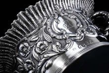 Load image into Gallery viewer, Antique Georgian Solid Silver Irish Bowl with Gorgeous Irish Chasing - Robert W Smith 1832
